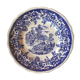 Lot de 12 assiettes, Luneville & KG, décor bleu, champêtre
