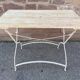 pedestal table bistro cafe restaurant iron metal garden bistro 1960s vintage