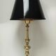 Pied de lampe bronze doré tripode hauteur 50 cm