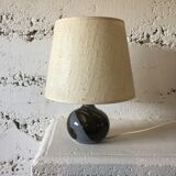 Blue ceramic lamp, circa 1980.