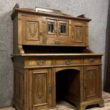 Bureau à gradin époque Art Nouveau en chêne vers 1900