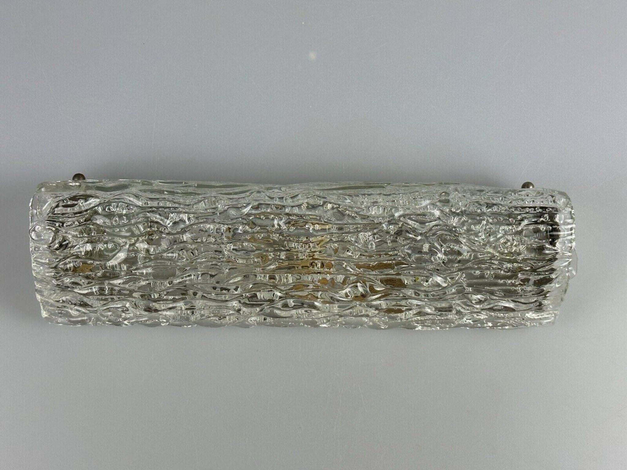 Lampe murale des années 60 et 70, éclairage de miroir, Allemagne, verre glacé, Space Age Design