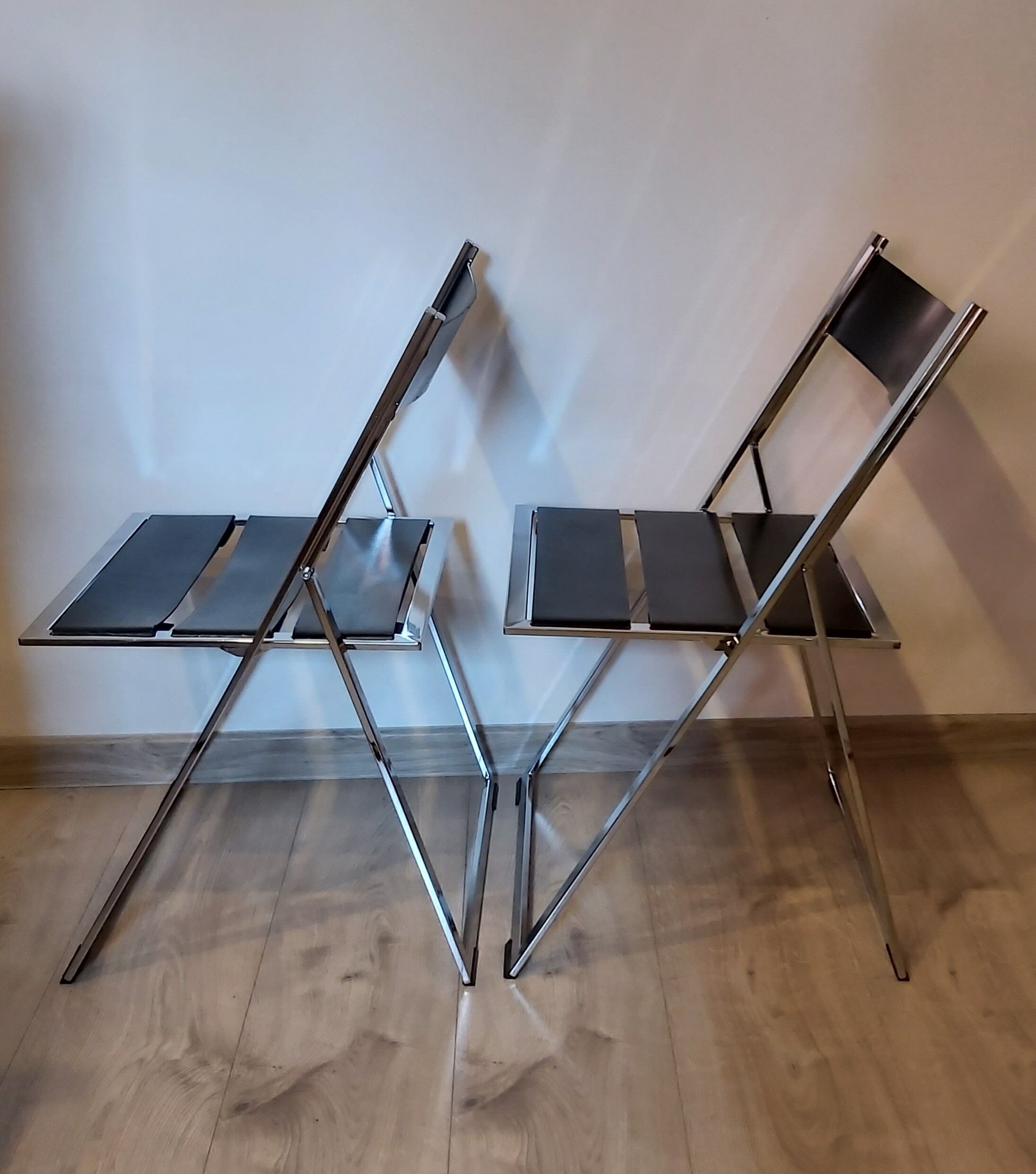 Pair of folding chairs, 1980s