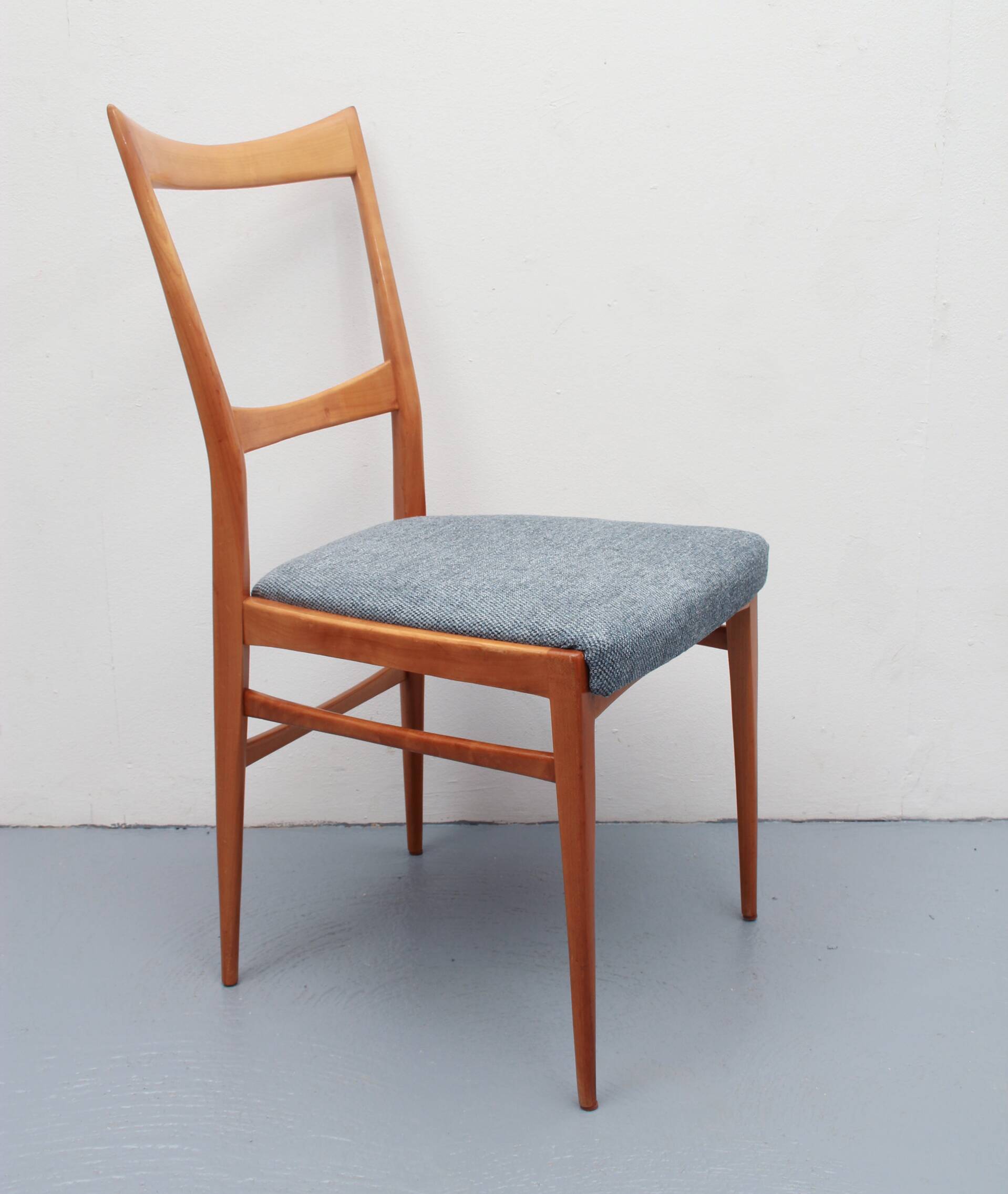 1950s chair in cherrywood, fresh fabric