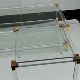 Trio of Hollywood Regency lucite and Glass Tables