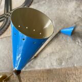 Pair appliques in the style of Italian creations of the 50s (René Mathieu style) blue