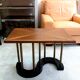 Oak and brass coffee table circa 1960