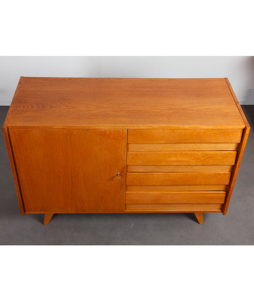Vintage oak storage by Jiri Jiroutek, model U-458, 1960