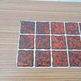 low flower bench, coffee table with tiles