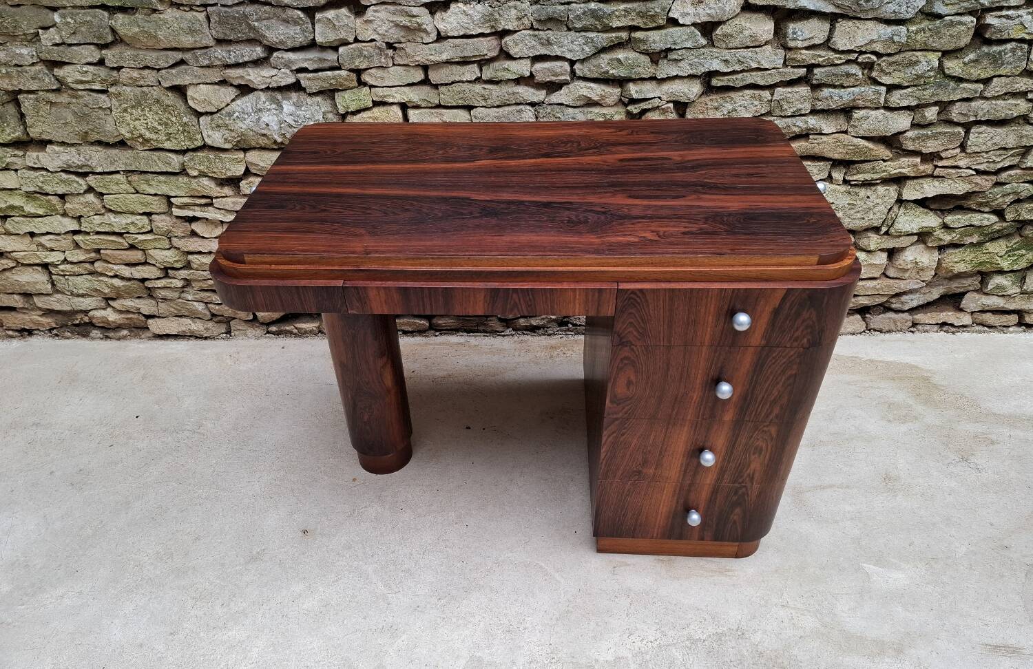 Art Deco Desk in Macassar Ebony