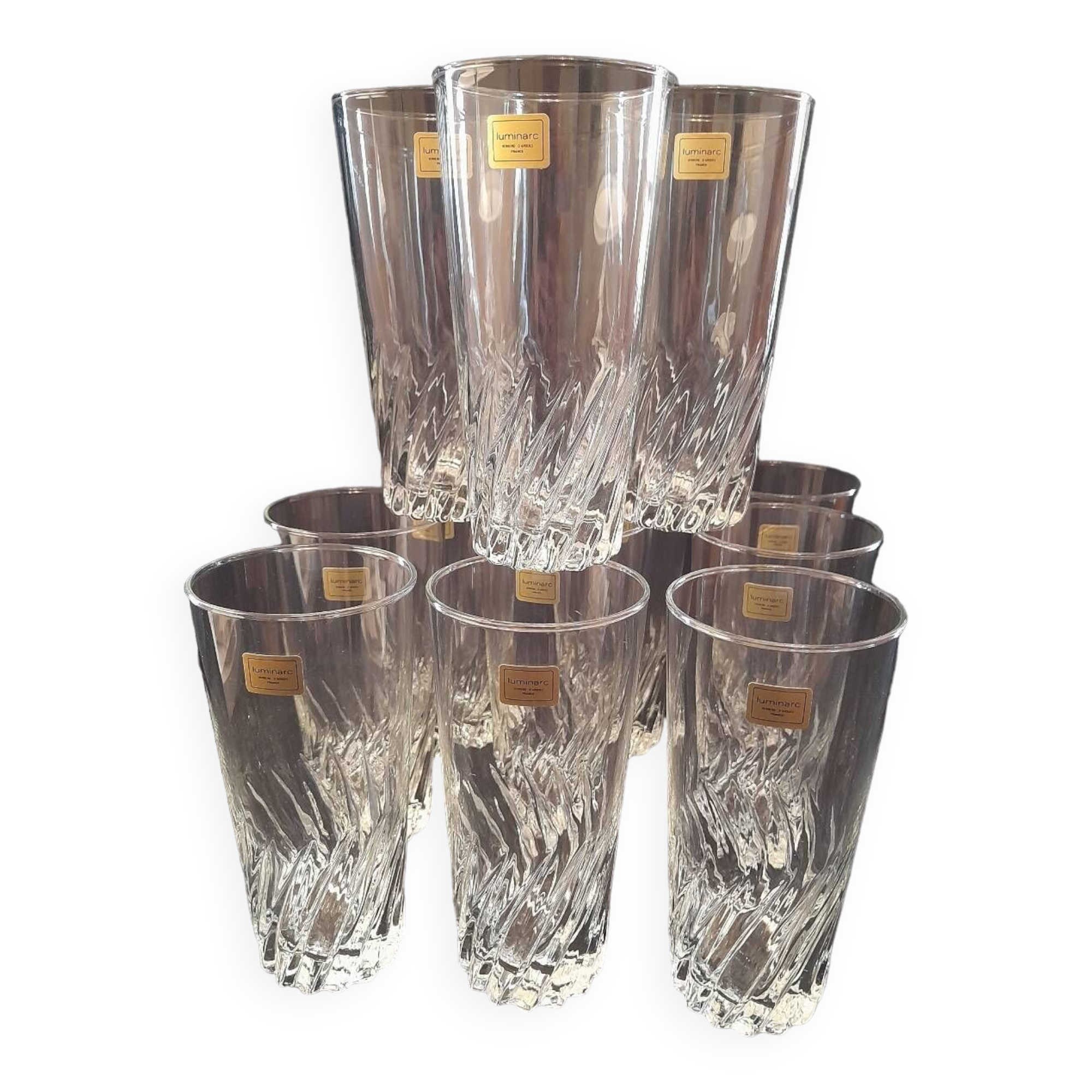 Set of 12 Luminarc Flamenco 33 crystal glasses