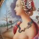 Miniature of the nineteenth century, portrait of Simonetta Vespucci after Piero di Cosimo