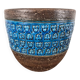 Terracotta vase with trifoglio decoration, ceramic by Aldo Londi for Bitossi, Italy, 1960.
