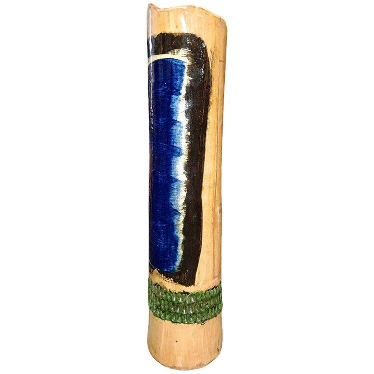 Large glazed stoneware vase signed "Haut 49"