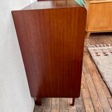 Chest of drawers compass feet in teak 1960 vintage