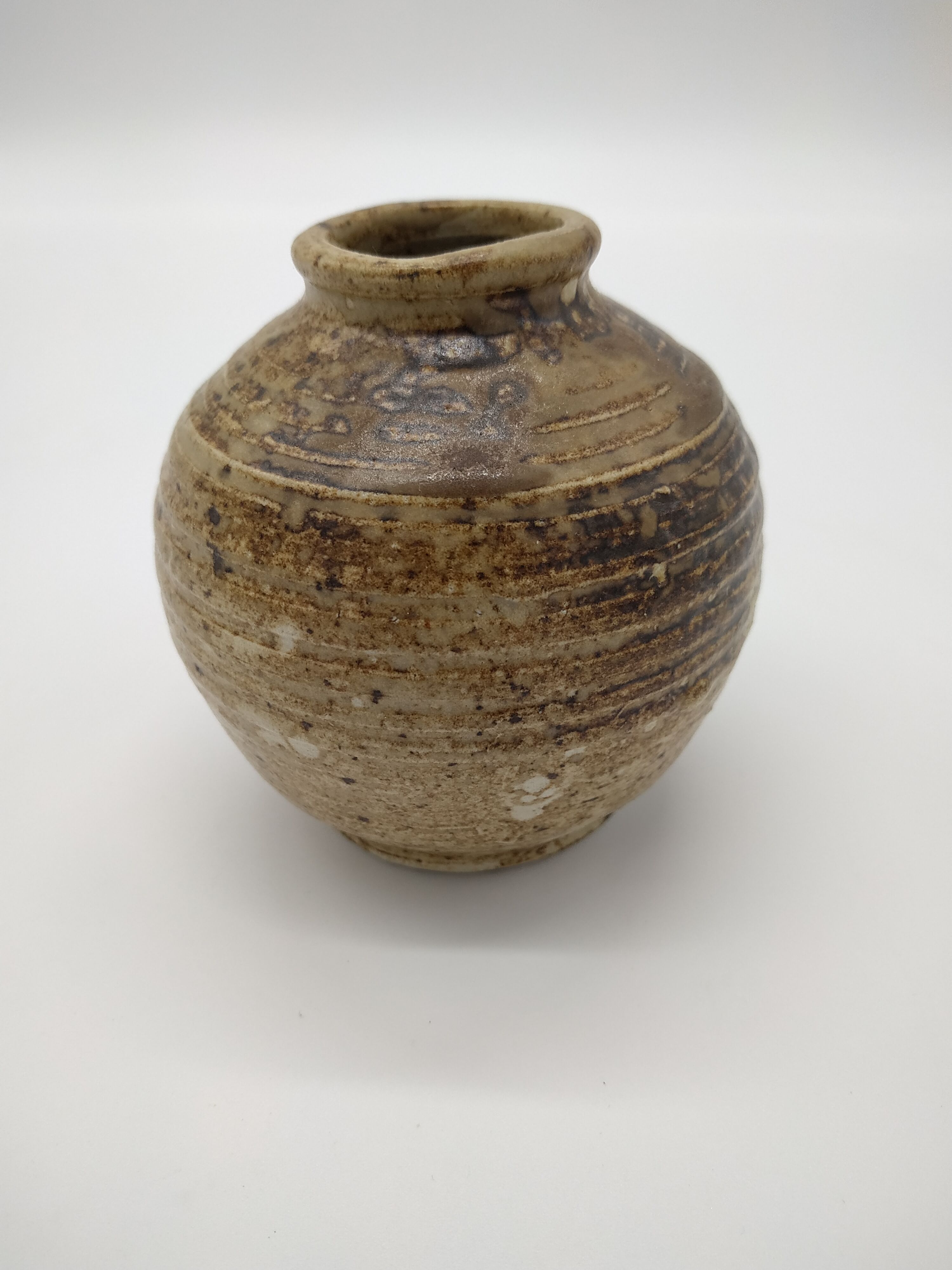 Vase ball in sandstone from Biot signed by Alain Rech