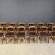 Set of 12 Cherry wood dining chairs by Leon Krier Model Sella Media by Gior