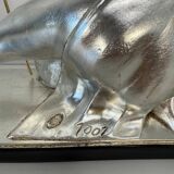 Diana the Huntress Art Deco Silver Leaf Sculpture by Salvatore Melani, 1930