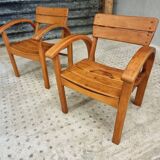 Ensemble de chaises design pour enfants en hêtre années 1950