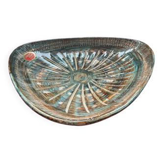 Vintage enameled ceramic art pocket tray