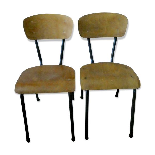 Paire de chaises Ecolauto des années 60