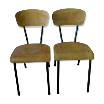 Pair of chairs 60s Ecolauto