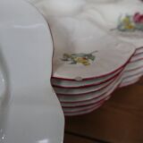 11 Oyster/shellfish plates, "Réverbère" model Ket G Lunéville