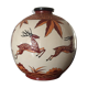 Art Deco cracked ceramic vase