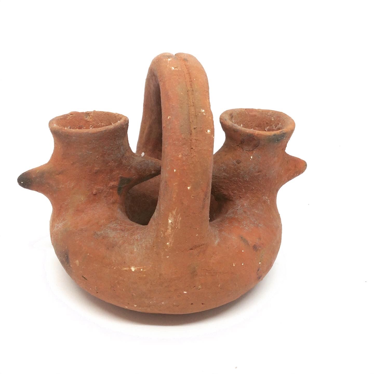 Brutalist terracotta candlestick