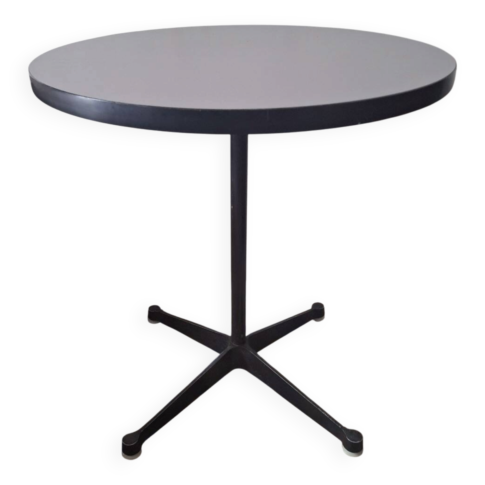 Eames Vitra Miller contract base circular bistro / side table, 1960s