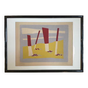 La plage,1954.lithographie