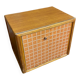 Vintage wooden storage cabinet with shelves