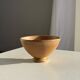 Set of 3 vintage mini bowls on foot, stoneware on pedestal H9 D10.