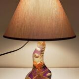 Vintage resin lamp with marine shell inclusions