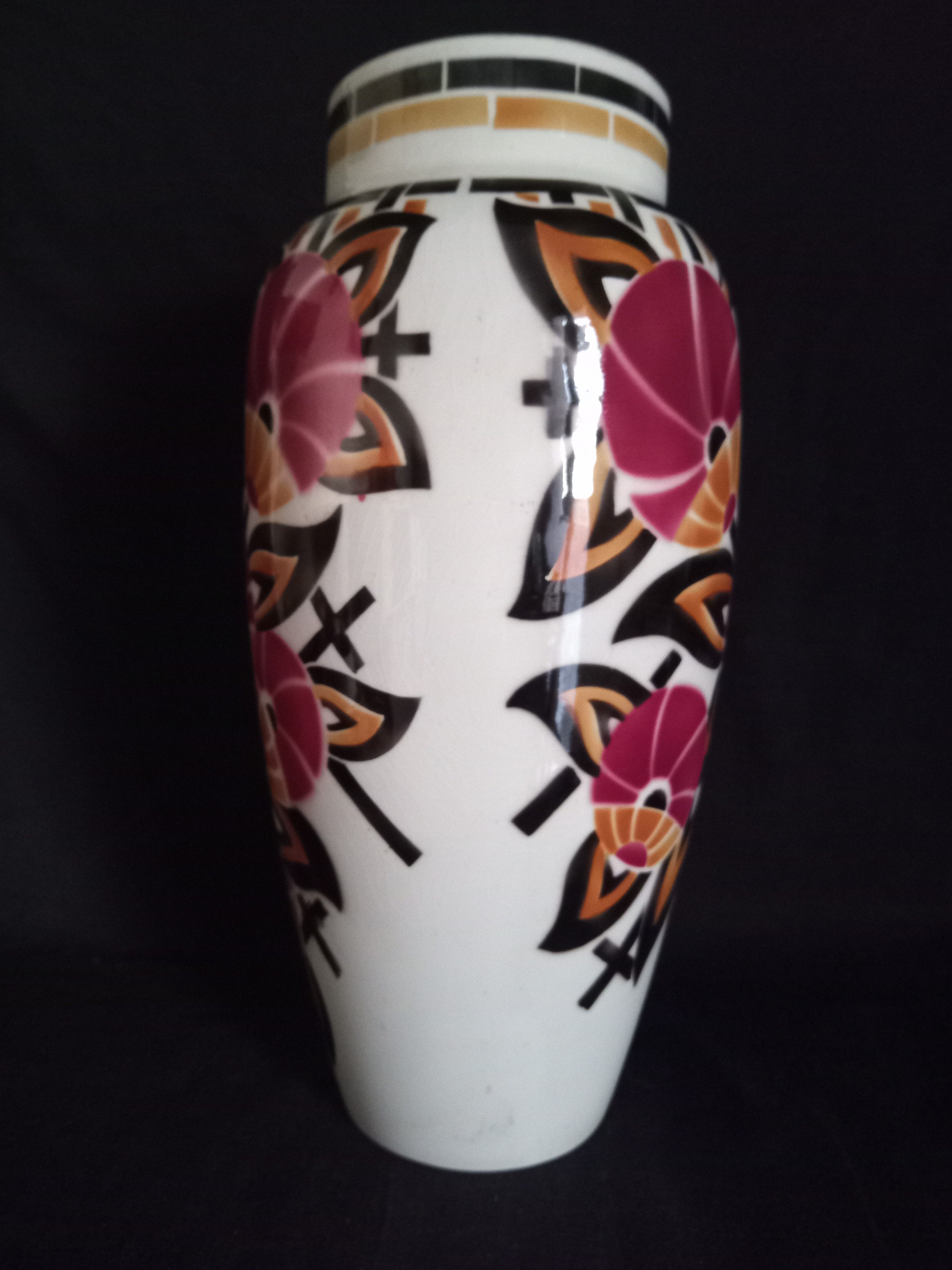Keller & Guérin Luneville - Art Deco vase model "Pergola"