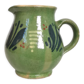 Vase with green handle