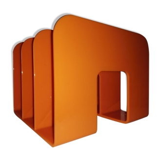 Porte revue plastique orange style vintage