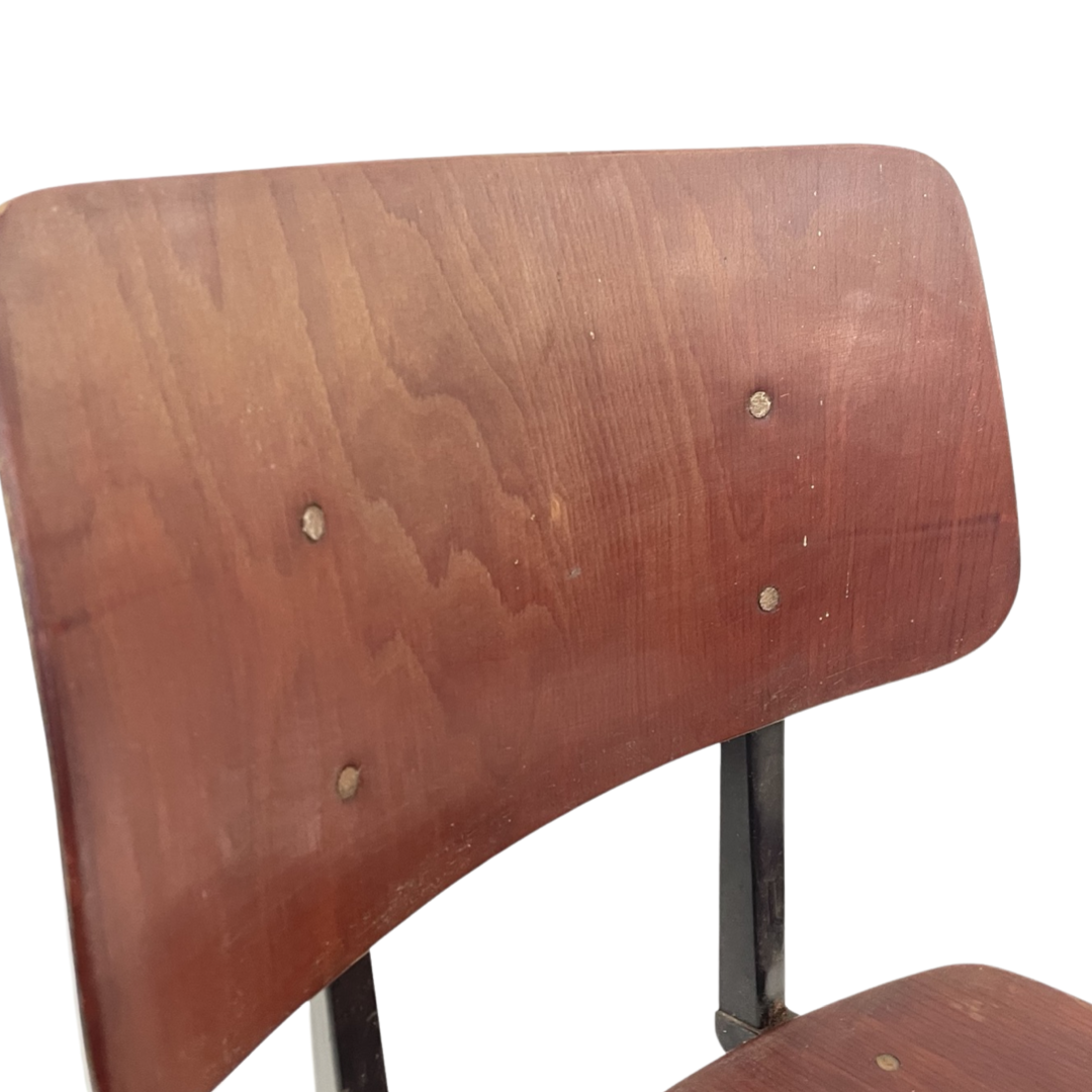 Chaise industrielle Galvanitas S16 Pagholz Pays-Bas 60's
