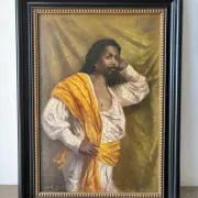 Orientalist portrait, oil on canvas signed 1873