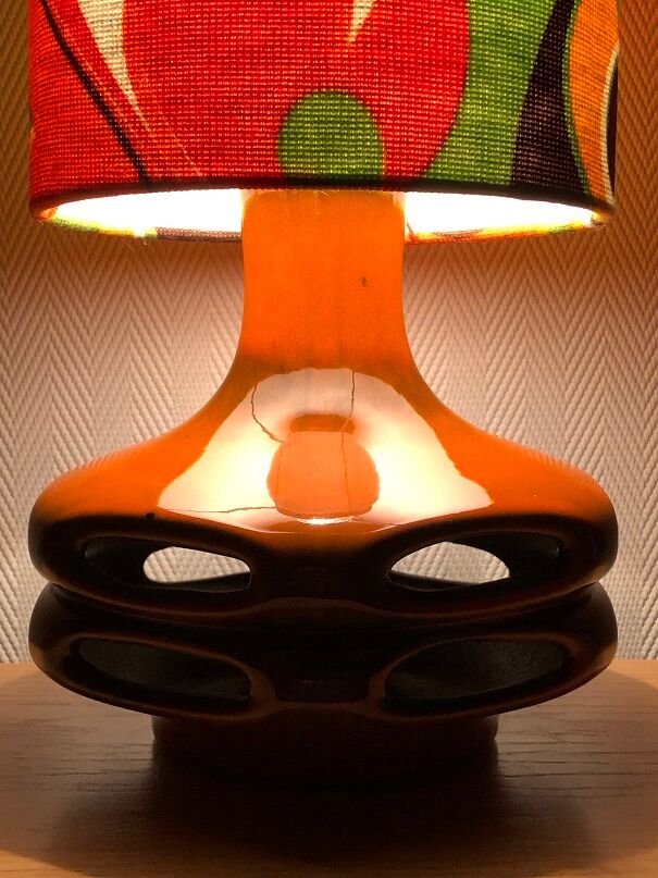 Lampe space age Devil céramique Stein - vintage Germany 70s