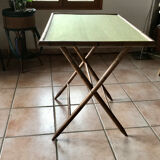 Rattan side table, 1900, Napoleon III style,