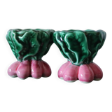Pair of antique ceramic egg cups