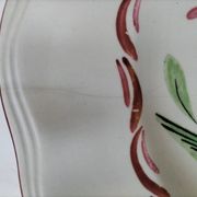 Assiette ancienne au coq – Keller & Guérin Lunéville