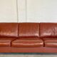 Vintage Danish mid-century Mogens Hansen 3-person cognac leather sofa