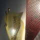 Pair of wall lamps metal perforated color, France 1950