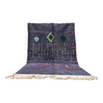 Handmade Moroccan rug, natural wool, 2.5x1.5 m.