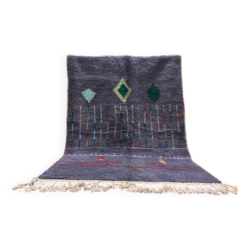 Handmade Moroccan rug, natural wool, 2.5x1.5 m.