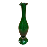 Ancien pichet aiguière verre vert & transparent vintage