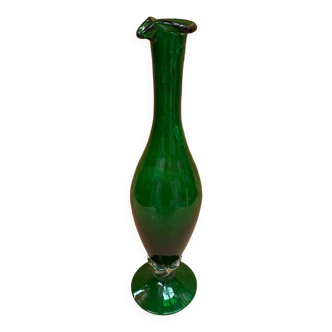 Ancien pichet aiguière verre vert & transparent vintage