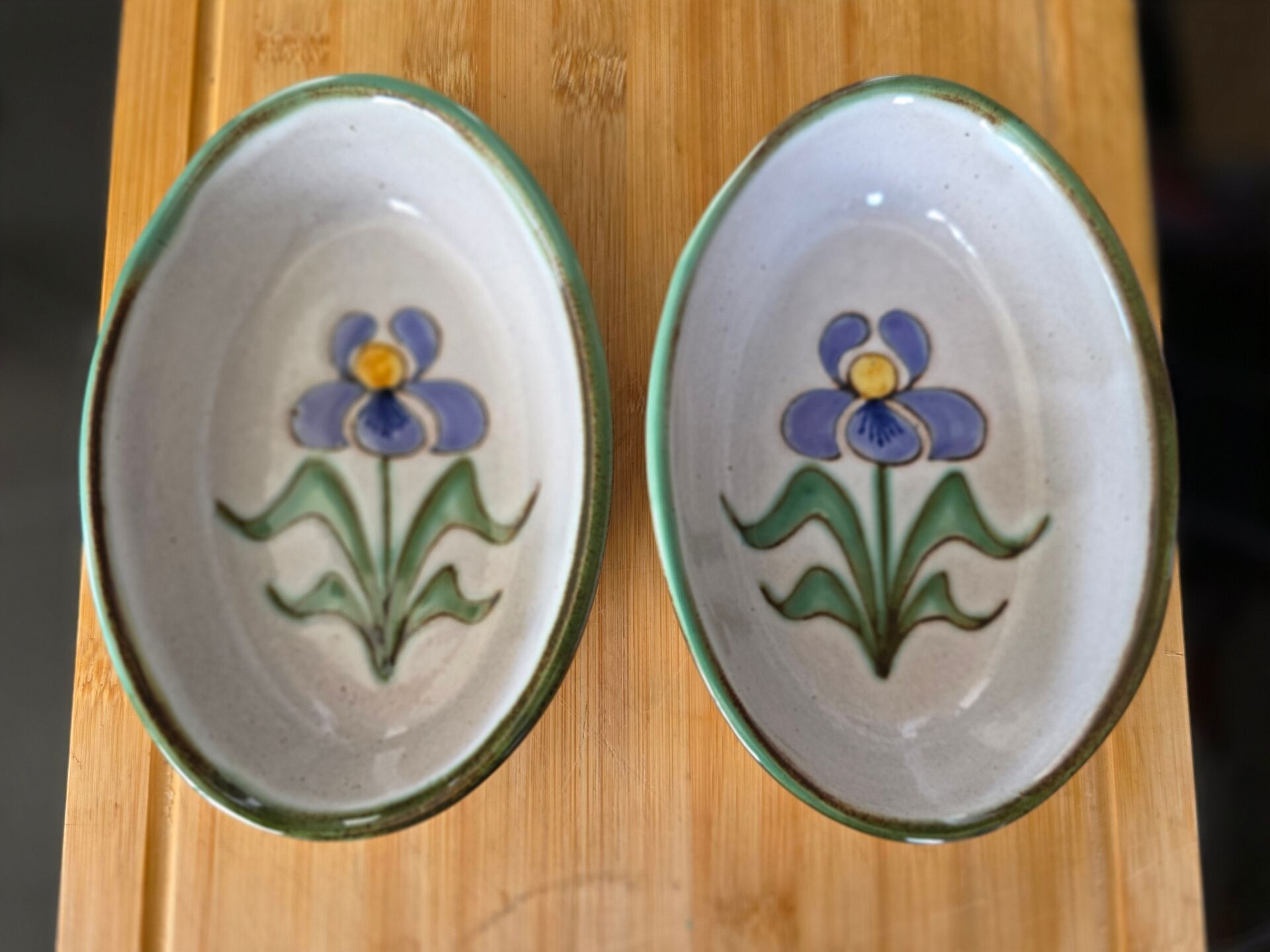 Lot 3 pièces céramique Natoli Vallauris – Décor Iris